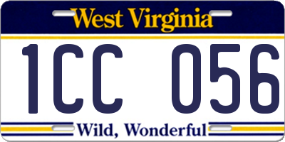 WV license plate 1CC056