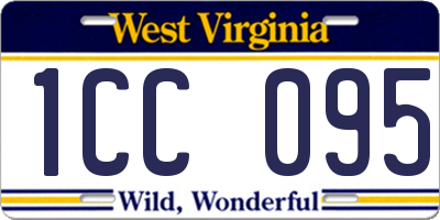 WV license plate 1CC095