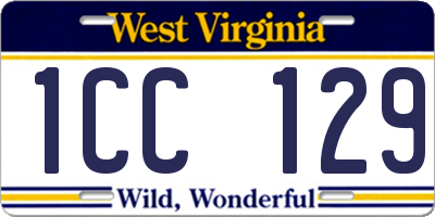WV license plate 1CC129