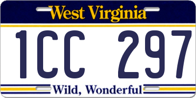 WV license plate 1CC297