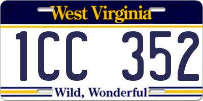 WV license plate 1CC352