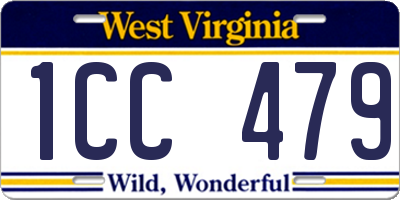 WV license plate 1CC479