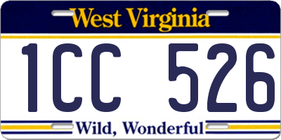 WV license plate 1CC526