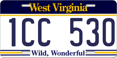 WV license plate 1CC530