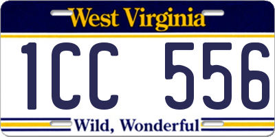 WV license plate 1CC556