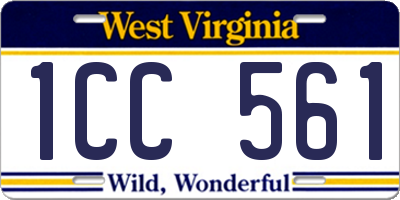 WV license plate 1CC561