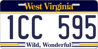 WV license plate 1CC595