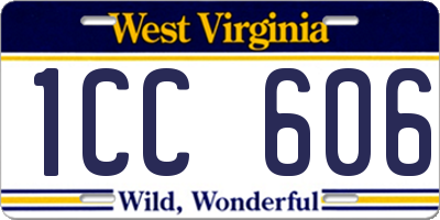 WV license plate 1CC606
