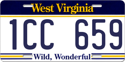 WV license plate 1CC659