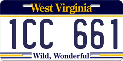 WV license plate 1CC661