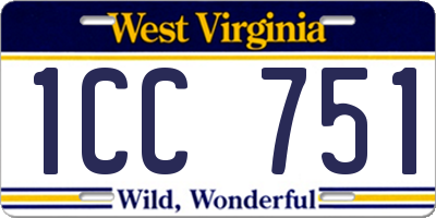 WV license plate 1CC751