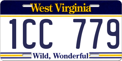 WV license plate 1CC779