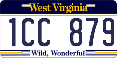 WV license plate 1CC879