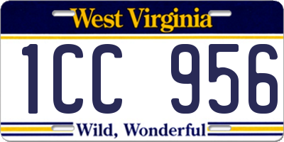 WV license plate 1CC956