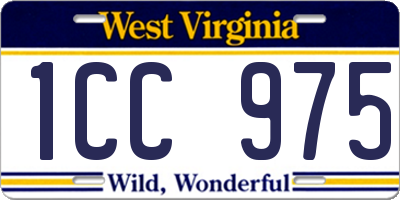WV license plate 1CC975
