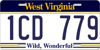 WV license plate 1CD779