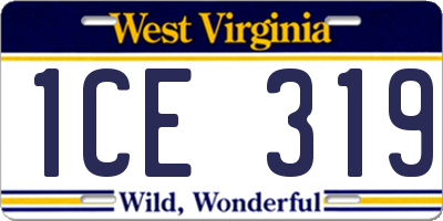 WV license plate 1CE319