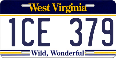 WV license plate 1CE379
