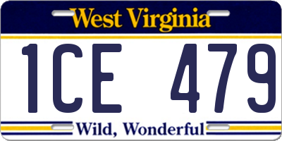WV license plate 1CE479
