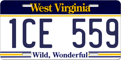 WV license plate 1CE559