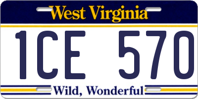 WV license plate 1CE570