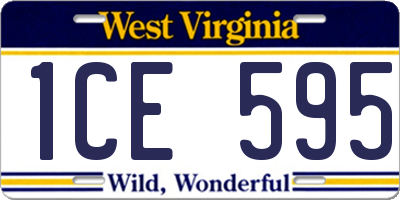 WV license plate 1CE595
