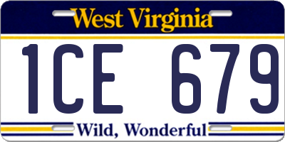 WV license plate 1CE679
