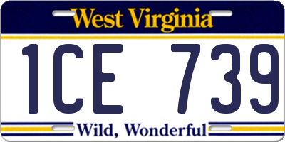 WV license plate 1CE739