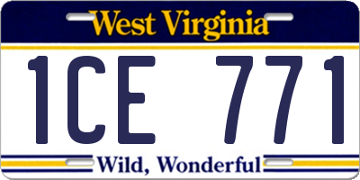WV license plate 1CE771