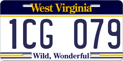 WV license plate 1CG079