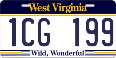 WV license plate 1CG199