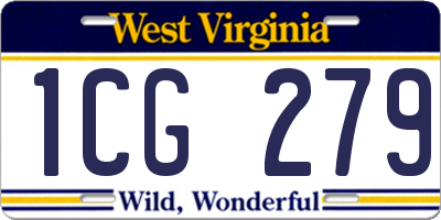 WV license plate 1CG279