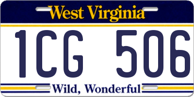 WV license plate 1CG506