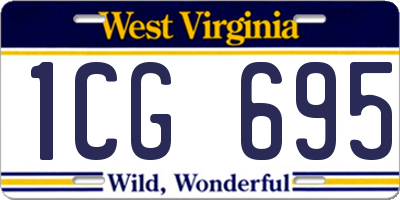 WV license plate 1CG695