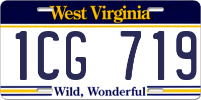 WV license plate 1CG719