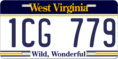 WV license plate 1CG779