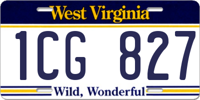 WV license plate 1CG827