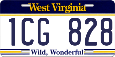 WV license plate 1CG828