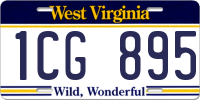 WV license plate 1CG895