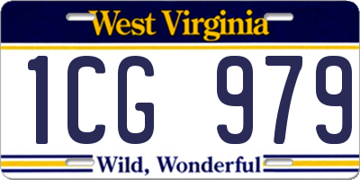 WV license plate 1CG979