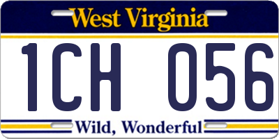 WV license plate 1CH056