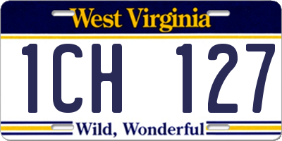 WV license plate 1CH127