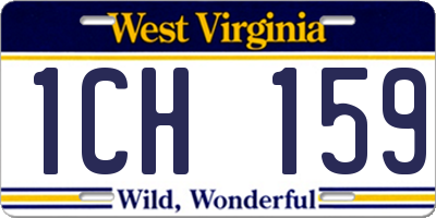 WV license plate 1CH159