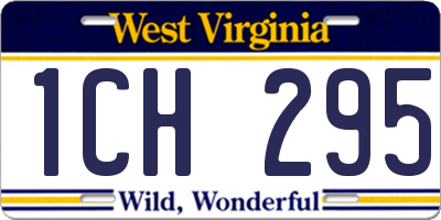 WV license plate 1CH295