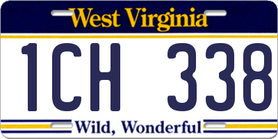 WV license plate 1CH338