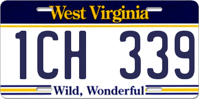 WV license plate 1CH339
