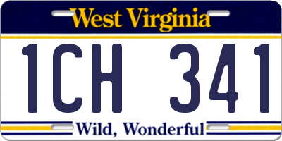 WV license plate 1CH341