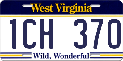 WV license plate 1CH370