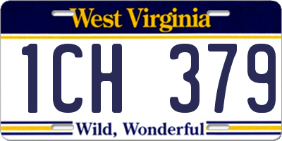 WV license plate 1CH379