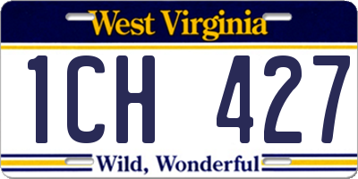 WV license plate 1CH427